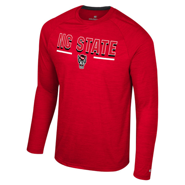 Red Adult Long Sleeve Poly Tee - NC